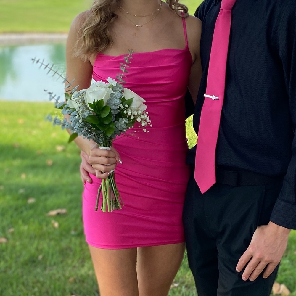 Windsor Hot Pink Strappy Dress - Picture 3 of 6